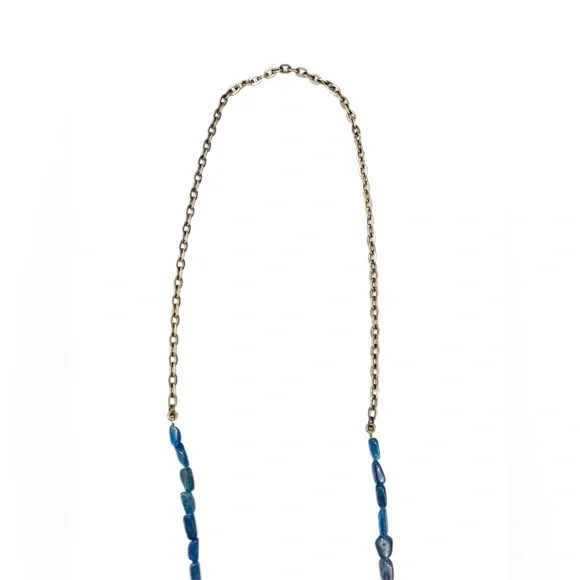 Turquoise and apatite stone necklace - Picture 6 of 6